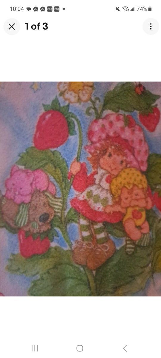Vintage Colkectible Strawberry Shortcake Nightgown