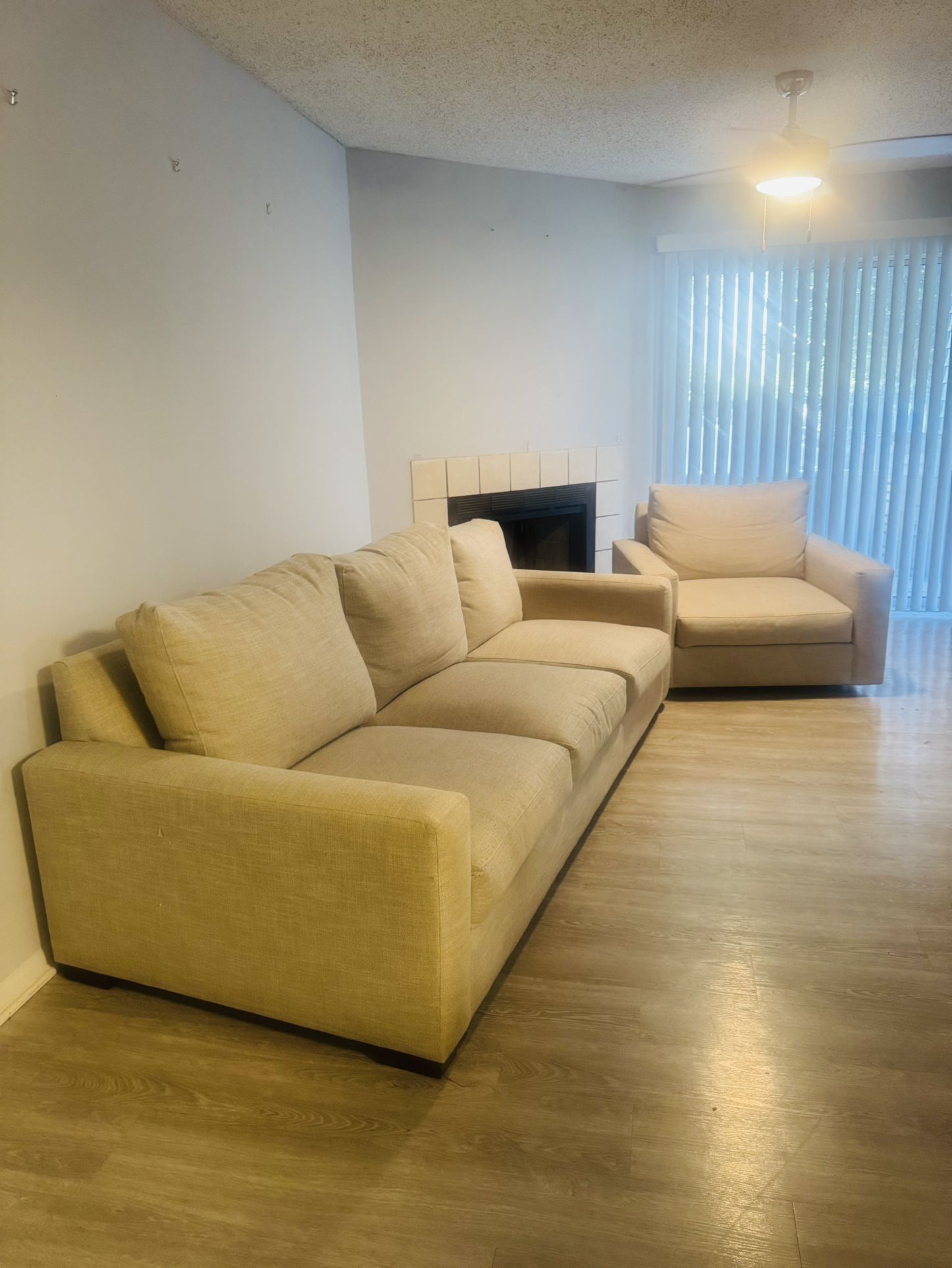 Beautiful sofa Set With Cuddler Swivel Chair