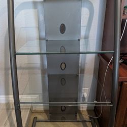 Glass shelving book case