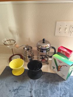 Coffee Drippers French Press & Filters ($10 for all)
