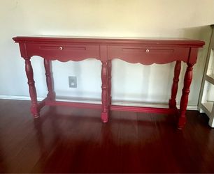 A nice red console (sofa) table