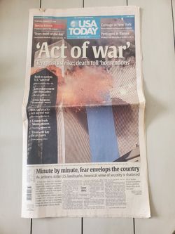USA Today - Special Edition - 9/11/01 (Published 9/12/01)