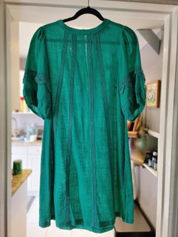 Woman's Teal Linen Dress/ Size Medium
