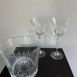 Waterford crystal Coupes And ice Bucket