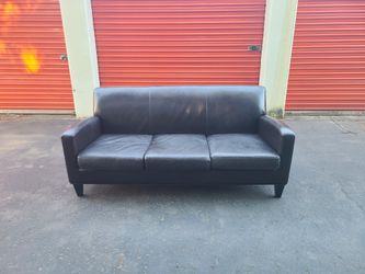 Brown Leather Couch - Free Delivery