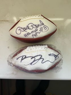 Mini footballs autographed