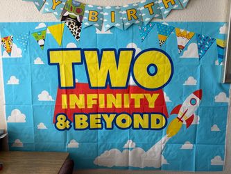 Toy Story 2nd Birthday Party Backdrop Banner