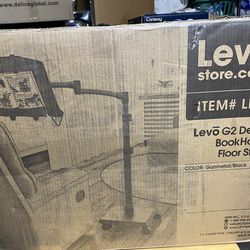 Levo G2 Premium Tablet Floor Stand with 5-Axis Adjustable Arm for iPad, Kindle, Samsung – Height Range 30–56 Inches – Hands-Free Reading, Streaming, G