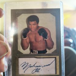 Mohammed Ali Auto Reprint Card