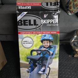 New Bell Sports Skipper Child Bike Seat, Gray W/Safety Harness