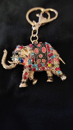 Colorful  Elephant Keychain