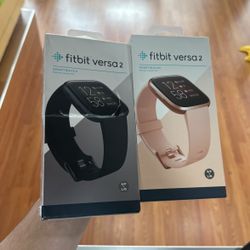 Fitbit Versa 2 Health & Fitness Smartwatch - Black/Carbon Aluminum Brand New 