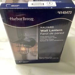 Wall lantern Harbor Breeze Halyard (contact info removed) Black