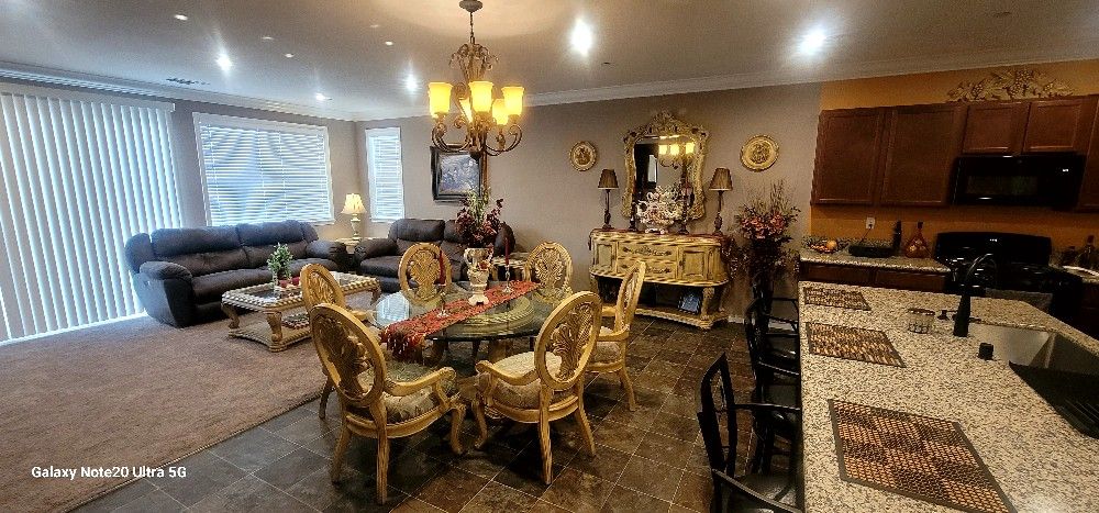 Schnadig Vintage Dining Room Set With Buffet Cabinet, Mirror And Side Table. Christmas Sale $3000