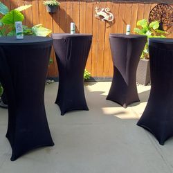 Indoor/Outdoor  Bar Height Coctail Tables (4) 