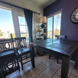Dining Table With 4 High Chairs