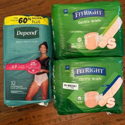 Small Adult Diapers - Depend and fitright