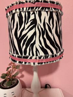 zebra printed lamp