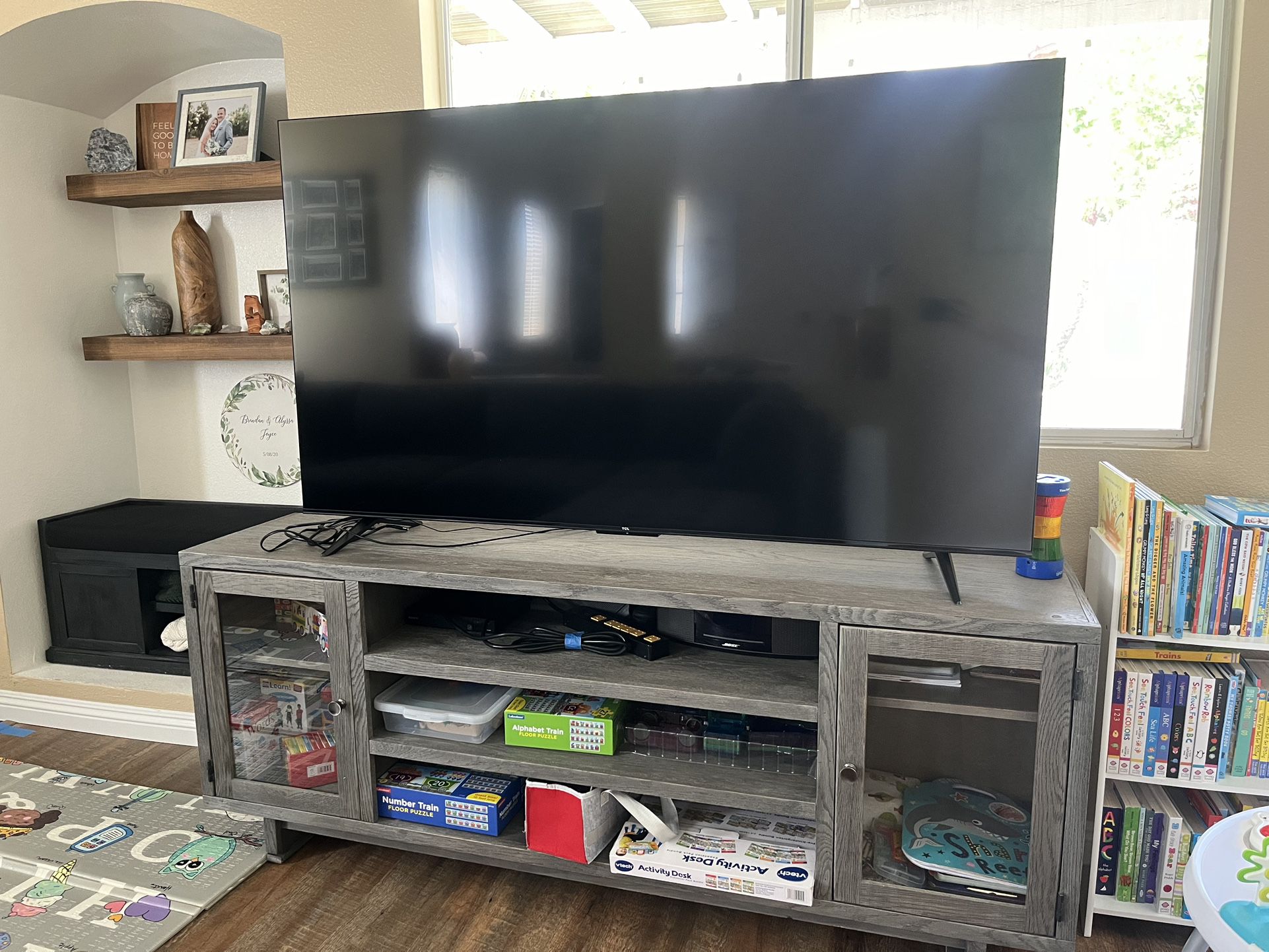 TV Stand 70” Storage Cabinets 
