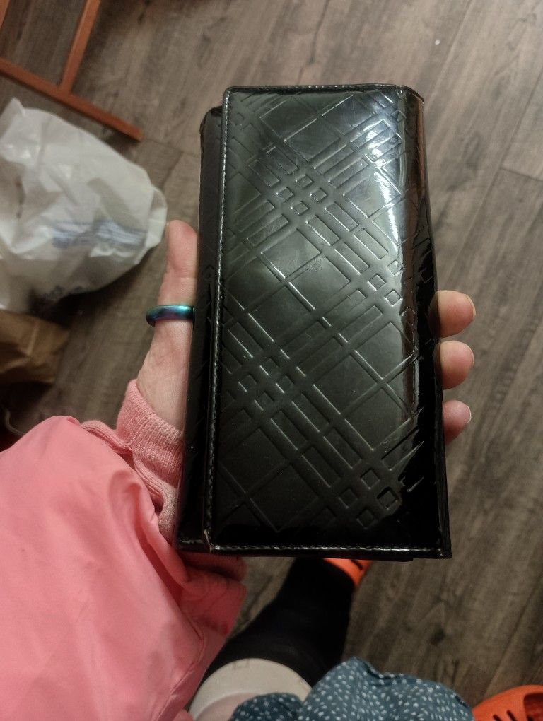 Black Patent Leather Burberry Wallet PRICED TO SELL TODAY