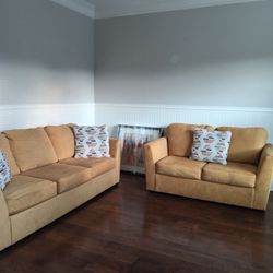 Sunflower (colored) Loveseat and Sofa 