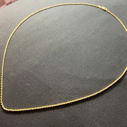 24’ 1.8mm Gold Rope Chain