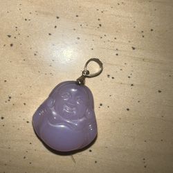 Purple/Gold Buddha Pendant (10K Gold)