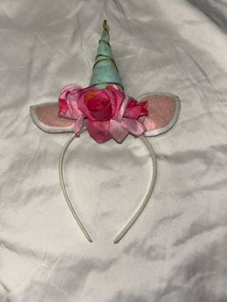 Unicorn Horn Headband with Floral Detail