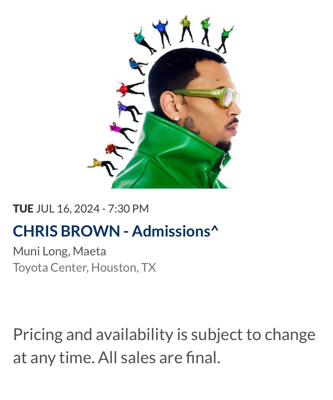 Chris Brown Concert Tickets! 