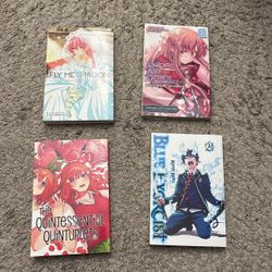 4 random manga books