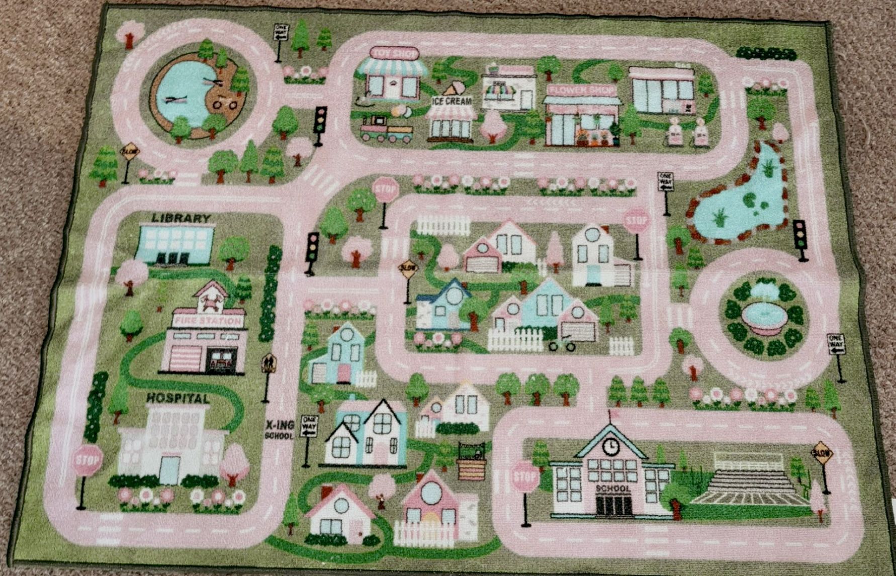 Large Road Map (Pink Town Homes)