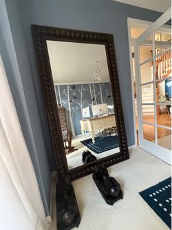 Large Ornate Framed Floor Mirror