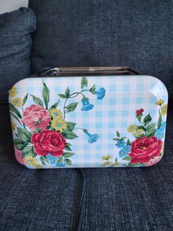 The Pioneer Woman Floral Blue 2 Slice Wide Toaster