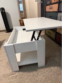 Lift top coffee table white