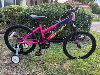 Nishiki Pueblo 20” Kids Bike – Pink/Purple with Training Wheels