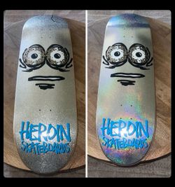 Heroin X LB Skate Co Very Big Holographic Egg 10" Skateboard Deck  Only 10 Made!