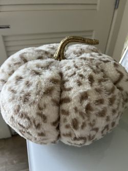 Leopard Print Stuffed Pumpkin