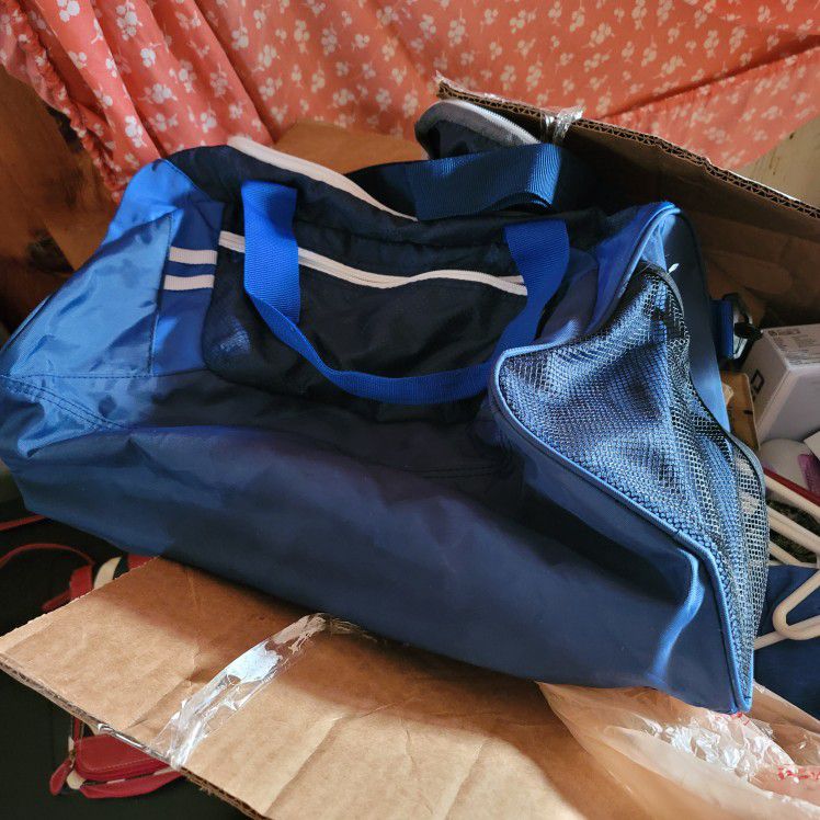 Blue 14 Inch Duffle Bag 