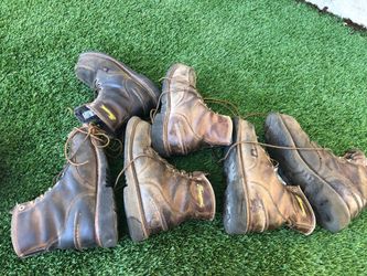 3 pairs Thorogood weatherproof work men’s boots size 9.5 $50 firm