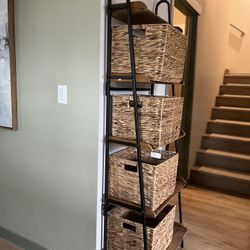 Shelving With Baskets, Storage For Pantry Or Laundry Room