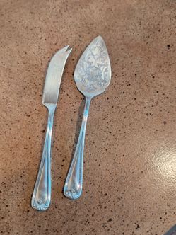 Silver cheese server set