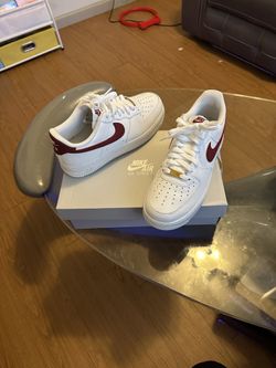 Nike Air Force 1 Sneakers - White and Red