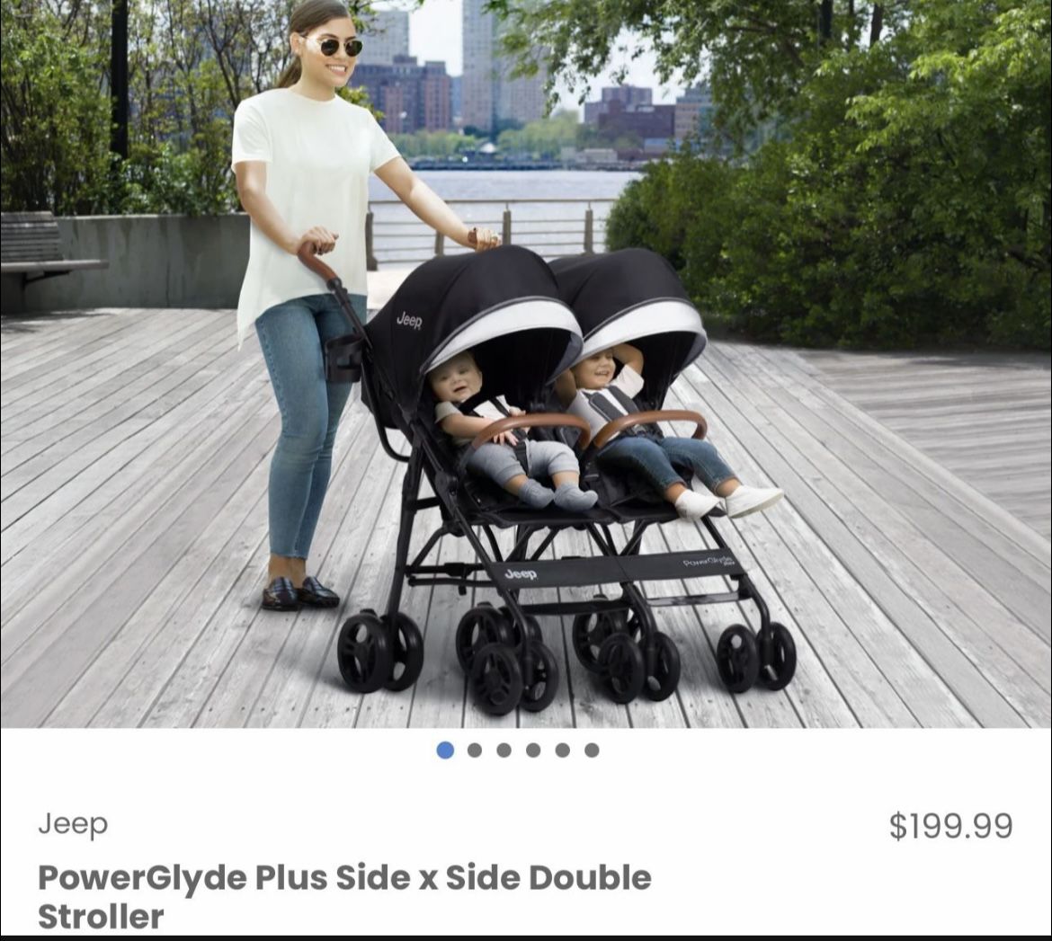 Stroller/ Jeep Powerglyde Side by side stroller/ Jeep/ baby/ kids/ travel/ New
