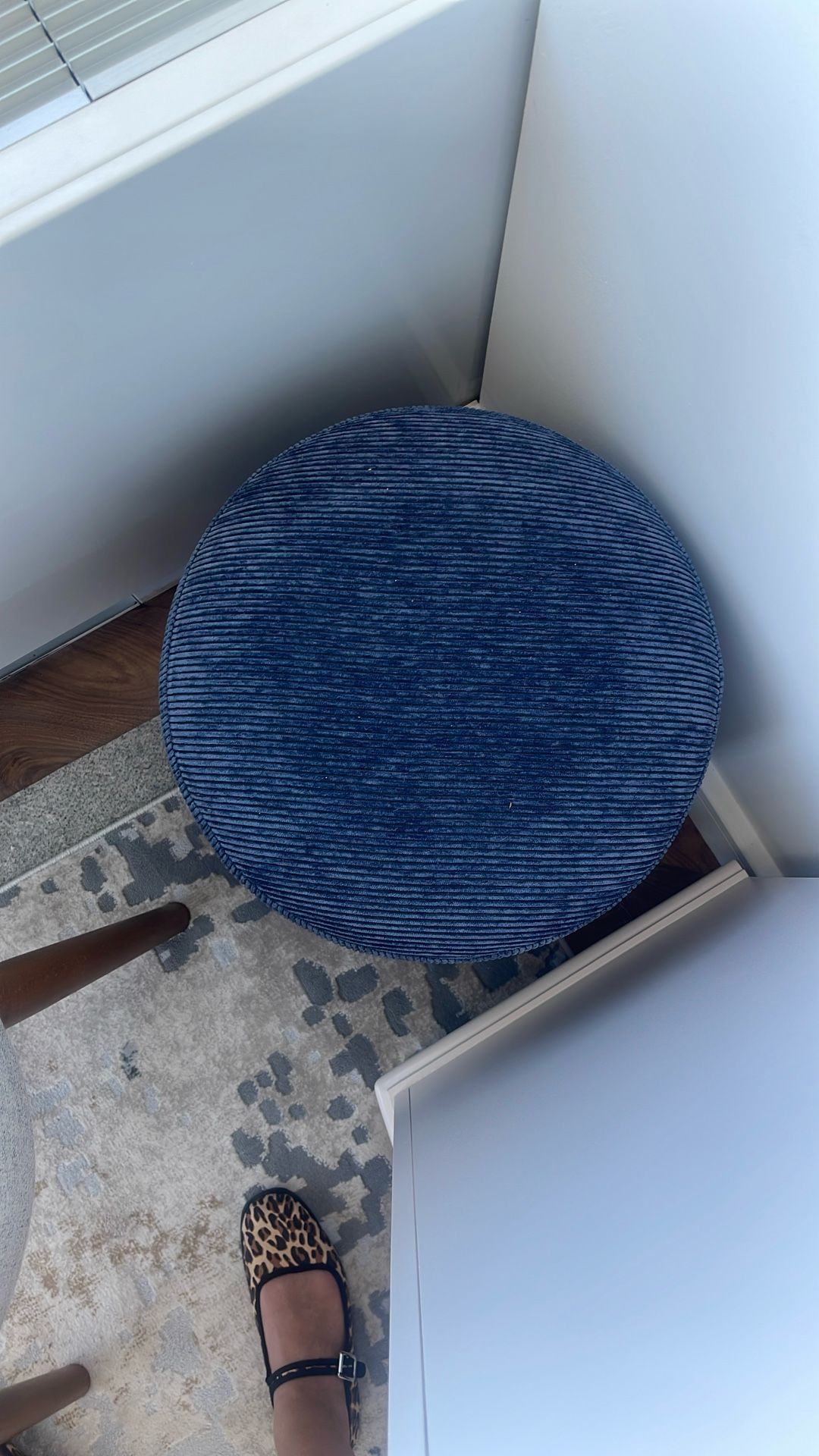 Small Navy Blue Stool