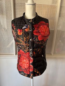 Women’s Desigual Floral Quilted Puffer Vest