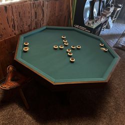 3-in-1 Bumper Pool Table w/ Poker Top & Dining Table – Solid Wood