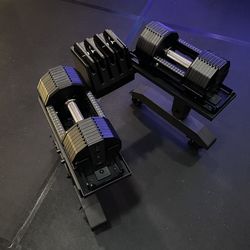 REP x PEPIN Adjustable Dumbbells 85LB + Adjustable Dumbbell Stand