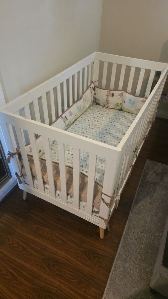 Modern White Baby Crib