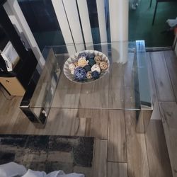 Metal Frame Glass Coffee Table 