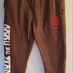 Boyz N The Hood Adult Embroidered Sweatpants Joggers Brown Shoe Palace Size L